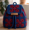 X Motif Two Color Granny Square Crochet Backpack Pattern PDF