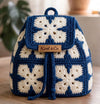 X Motif Two Color Granny Square Crochet Backpack Pattern PDF