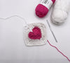 Diagonal Heart Granny Square Crochet Pattern (PDF Download)