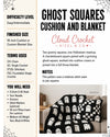 Ghost Granny Square Crochet Pattern Halloween Crochet Blanket Easy Crochet Baby Blanket Afghan PDF Instant Download