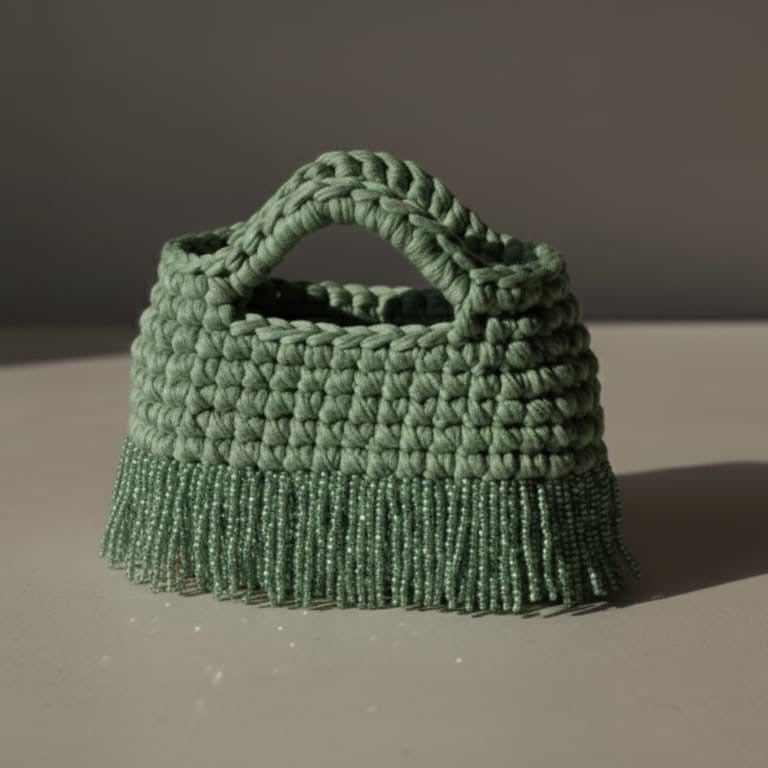 Nylon Fringe Crochet Tote Bag Pattern PDF | Modern Crochet Tote | Handmade Fringe Bag Tutorial | Instant Download