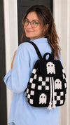 Ghost Granny Square Crochet Backpack Pattern PDF | Halloween Crochet Bag