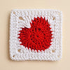 Diagonal Heart Granny Square Crochet Pattern (PDF Download)