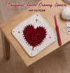 Diagonal Heart Granny Square Crochet Pattern (PDF Download)