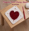Diagonal Heart Granny Square Crochet Pattern (PDF Download)