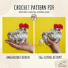 Crochet Squeezy Chicken Pattern, Squishy Stress Ball Amigurumi, Fidget Toy Pattern, Digital PDF