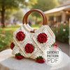 3D Granny Square Crochet Bag Pattern PDF | Handmade Crochet Handbag | Floral Granny Square Purse | Instant Download