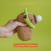 Crochet Capybara Blow Bubble Pattern, Amigurumi Capybara Plushie, Crochet Squishy Toy (PDF & Video)