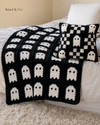 Ghost Granny Square Crochet Pattern Halloween Crochet Blanket Easy Crochet Baby Blanket Afghan PDF Instant Download