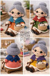 Crochet Granny/Grandma Pin Cushion Doll with Basket, Digital PDF Pattern