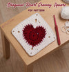 Diagonal Heart Granny Square Crochet Pattern (PDF Download)