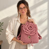 Crochet Rose Backpack Pattern Step-by-Step with Image References