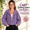 Crochet Granny Square Cardigan Pattern PDF | Zipper Hoodie Sweater Jacket Crochet Pattern for Women | Instant Download