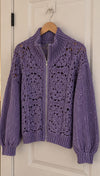 Crochet Granny Square Cardigan Pattern PDF | Zipper Hoodie Sweater Jacket Crochet Pattern for Women | Instant Download