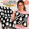 Halloween Crochet Pattern eBook | 6 Spooky Patterns: Witch Hat, Pumpkin Coasters, Ghost Blanket, Cushion, Monster Amigurumi & Backpack
