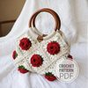 3D Granny Square Crochet Bag Pattern PDF | Handmade Crochet Handbag | Floral Granny Square Purse | Instant Download