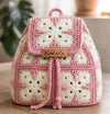 X Motif Two Color Granny Square Crochet Backpack Pattern PDF