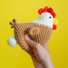 Crochet Hen Laying Egg Pattern, Amigurumi Chicken Plushie, Crochet Farm Animal (PDF & Video)