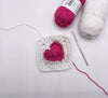 Diagonal Heart Granny Square Crochet Pattern (PDF Download)