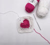 Diagonal Heart Granny Square Crochet Pattern (PDF Download)